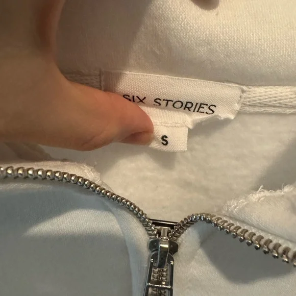 Six Stories White Zip-Up Jacket - Picture 3 of 3